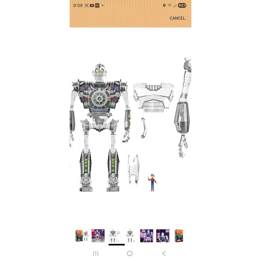 Super7 THE IRON GIANT Super Cyborg CLEAR X-RAY 11" Action Figure w/ Hogarth 2024 - Picture 7 of 13